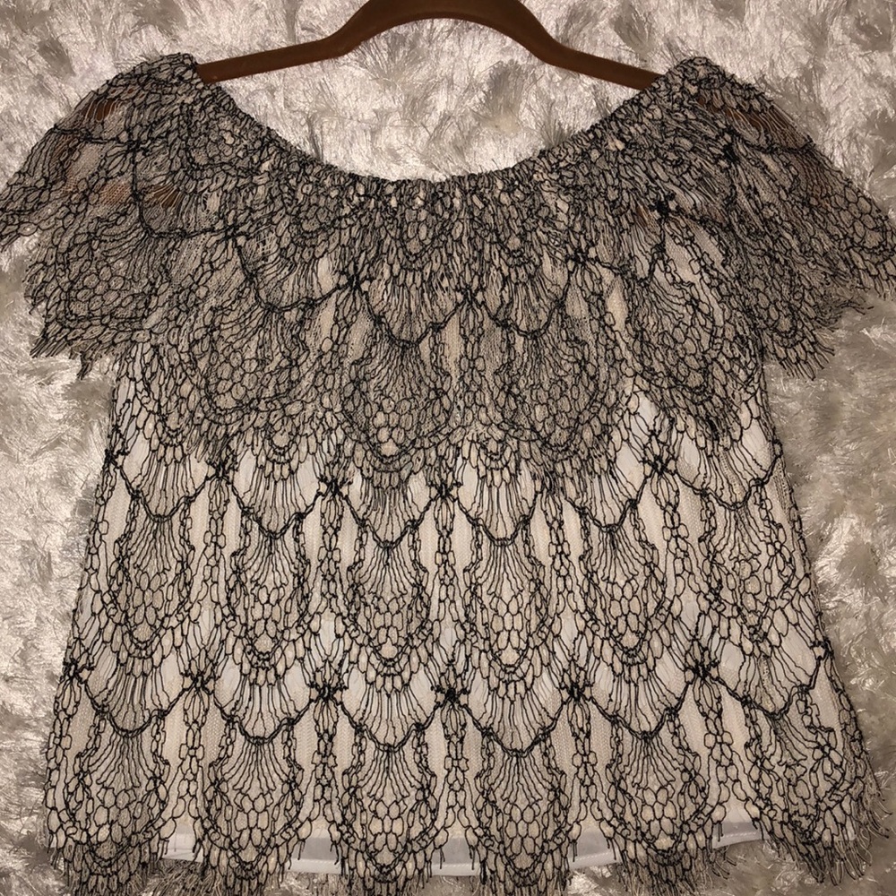 Lace off the shoulder top